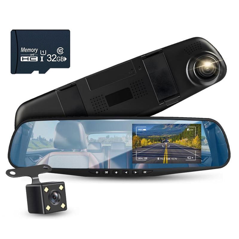 Dual Lens HD Dash Camera with Night Vision Recording