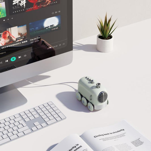 Vintage Portable Bluetooth Speaker Mini Train Shape - Halri