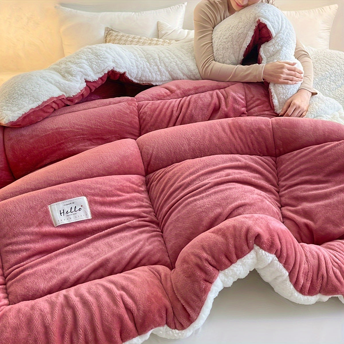 Cozy Plush Fleece Duvet Cover for Winter Warmth