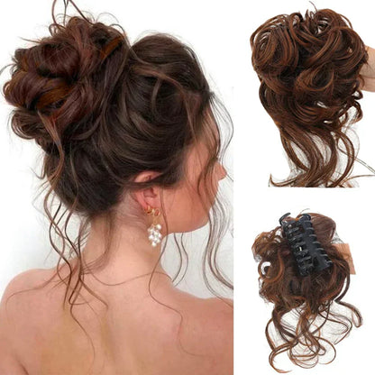 Halri | Easy Clip-in Bun for Curly Hair with Full Volume