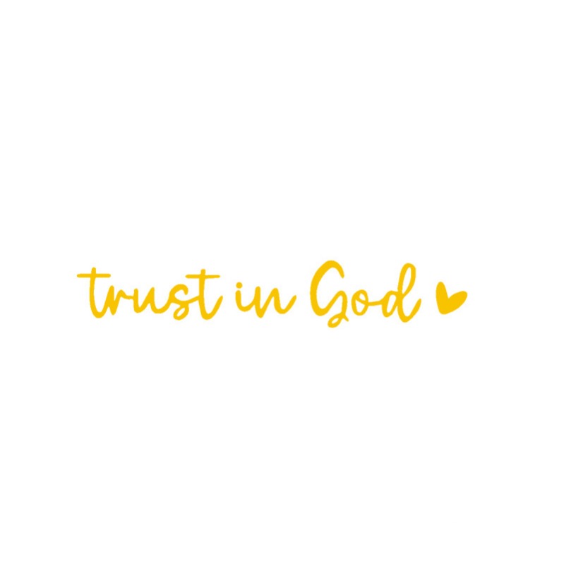 Faith Rear View Mirror Car Sticker
