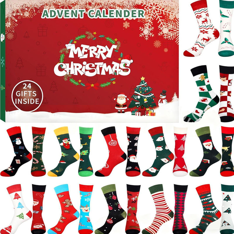 Warm Winter Socks 24 Days Christmas Gift Set