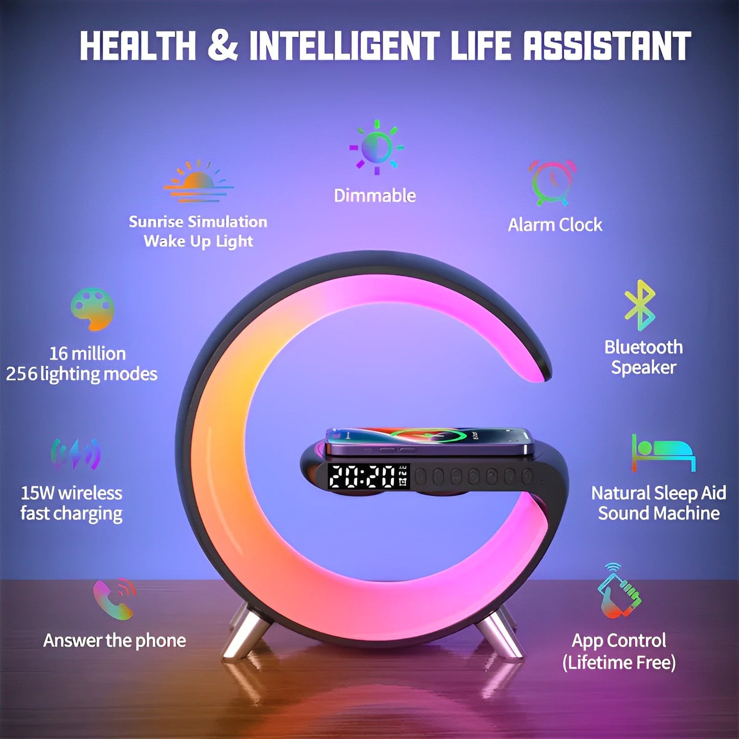 Compact LED Desktop Clock