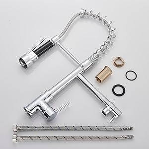 Stainless Steel One Handle Kitchen Faucet With Sprayer