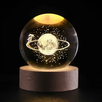 Glowing Glass Ball Table Lamp Modern Home Lighting