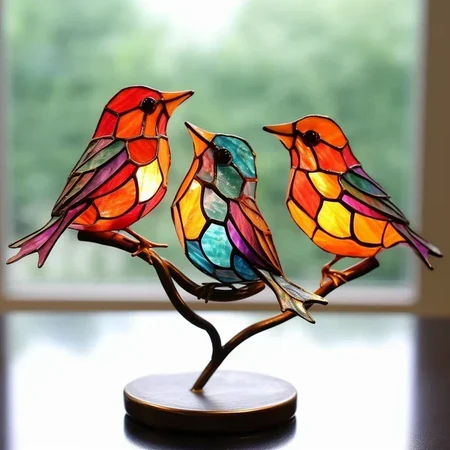 Colorful Hand Painted Garden Bird Table - Halri