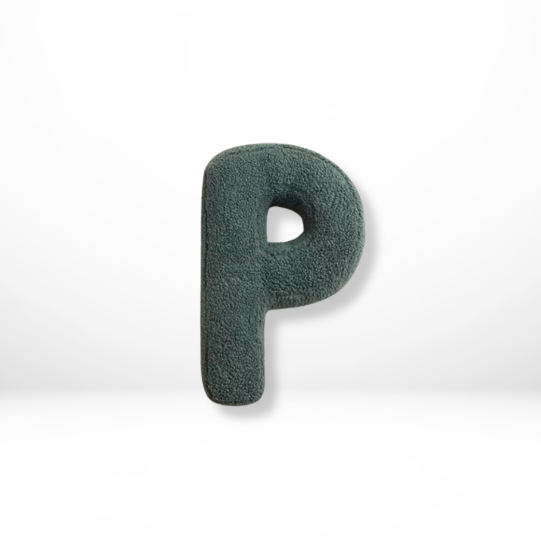 Soft Velvet Alphabet Pillow With Letters A-Z