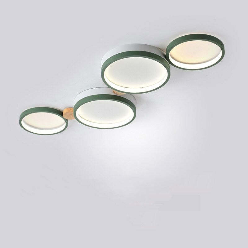 Soft Globe Ceiling Lamp for Bedroom in White and Gray