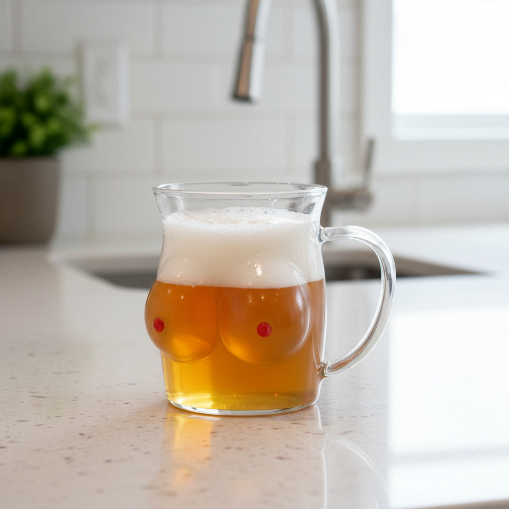 Funny Double Layer Glass Novelty Mug - Halri