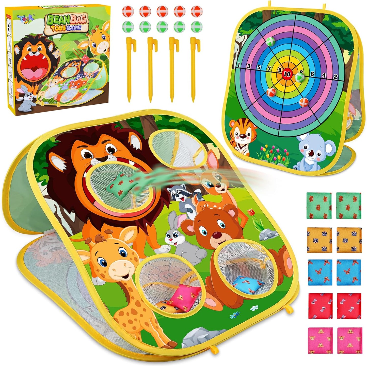Fun Outdoor Animal Bean Bag Toss Game - Halri
