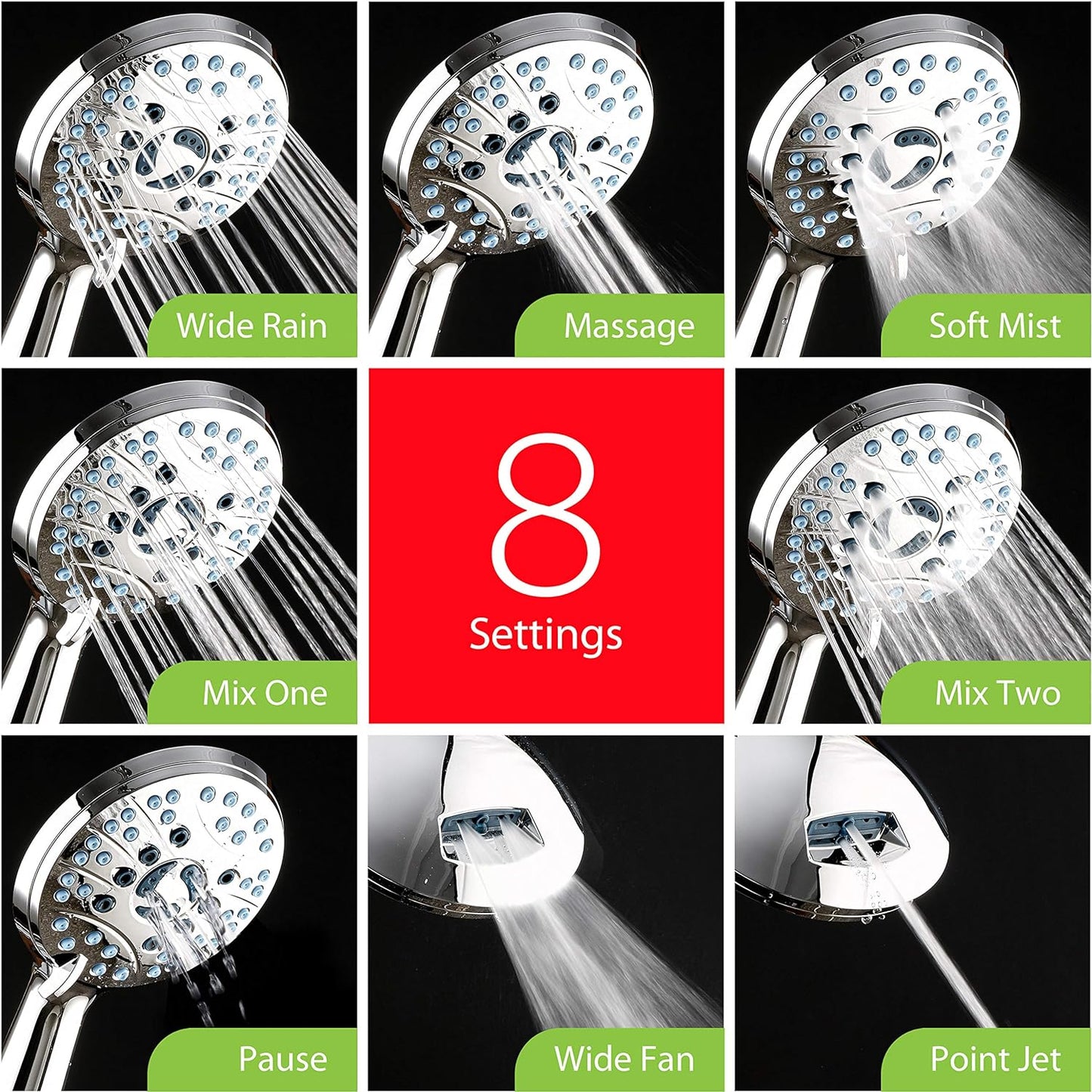 Flexible Massage Handheld Shower With Long Hose