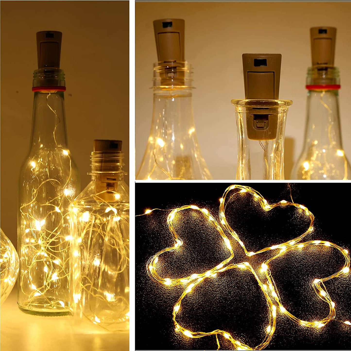 Mini Wine Bottle String Lights with Fairy LEDs