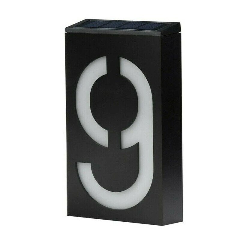 Solar Powered House Number Sign - Eco Modern Display