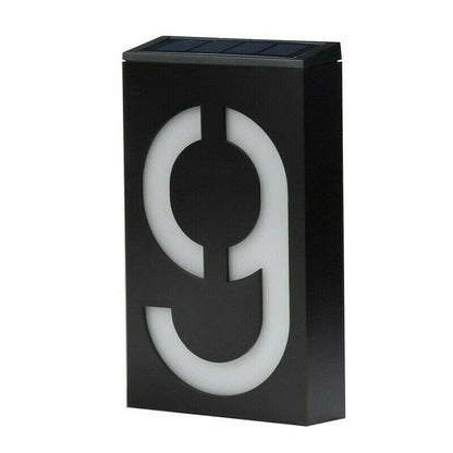 Solar Powered House Number Sign - Eco Modern Display