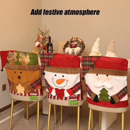 Fun Santa Christmas Chair Protector Covers