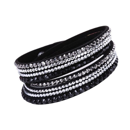 Halri | Layered Ladies Rhinestone Fashion Bracelet - Halri