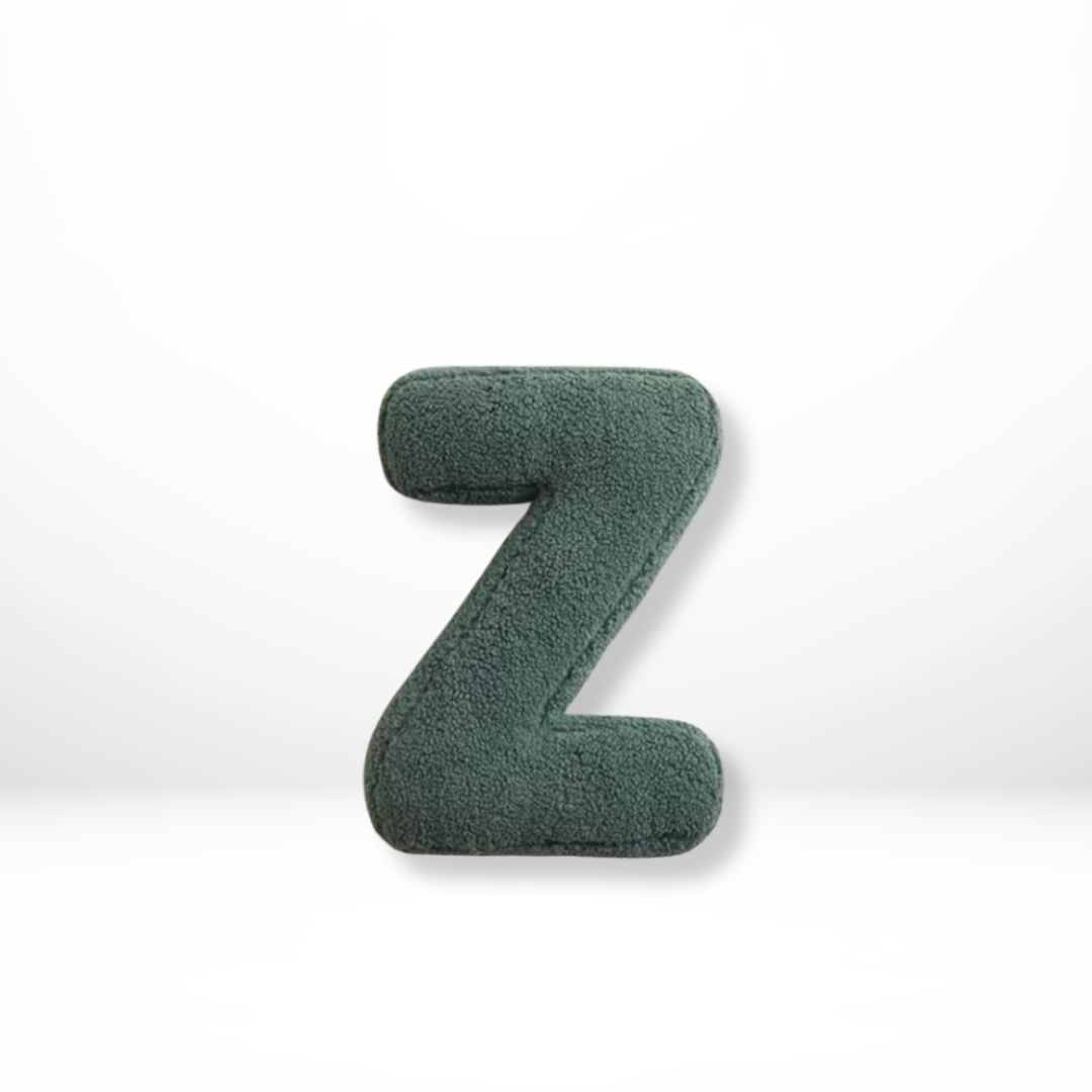 Soft Velvet Alphabet Pillow With Letters A-Z