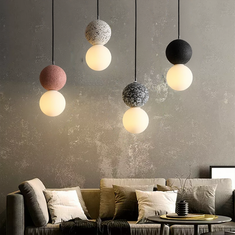 Glarefusion Nordic Modern Simple Terrazzo Chandelier