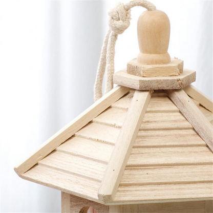 Clear Wood Home Bird Feeder