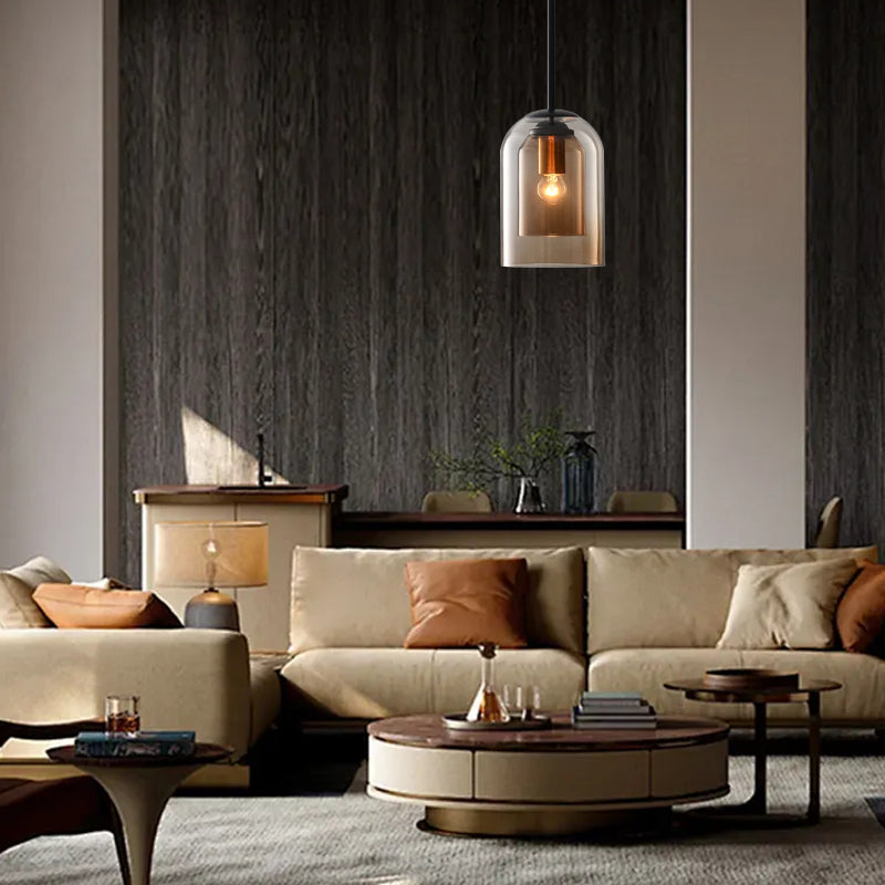 Glarefusion Double Glass Pendant Lamp