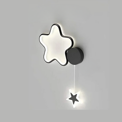 Whimsical Cloud Wall Lamp with Stars and Moon