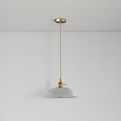 Simple Vintage Glass Floral Hanging Lamp