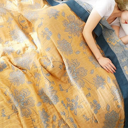 Soft Floral Blanket Airy Comfortable Throw