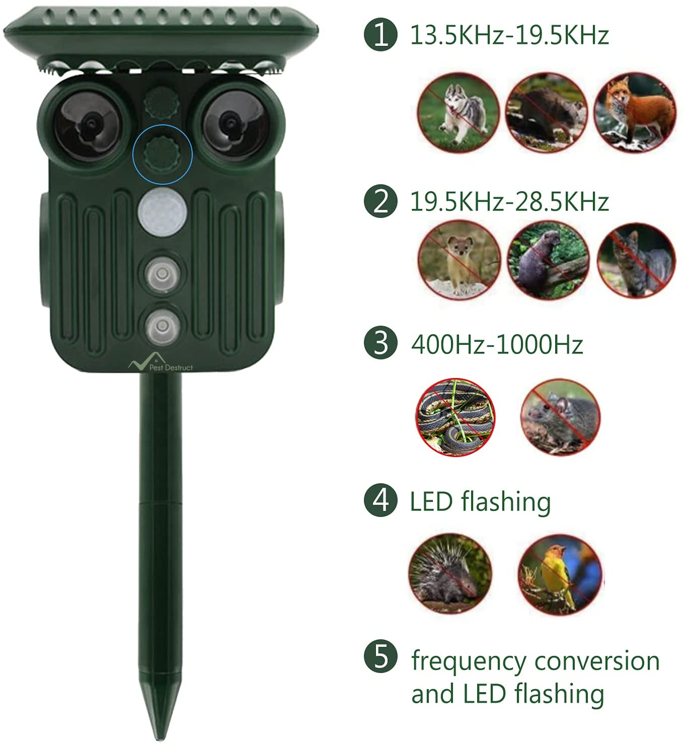 Outdoor Solar Deer Deterrent | Waterproof and Adjustable
