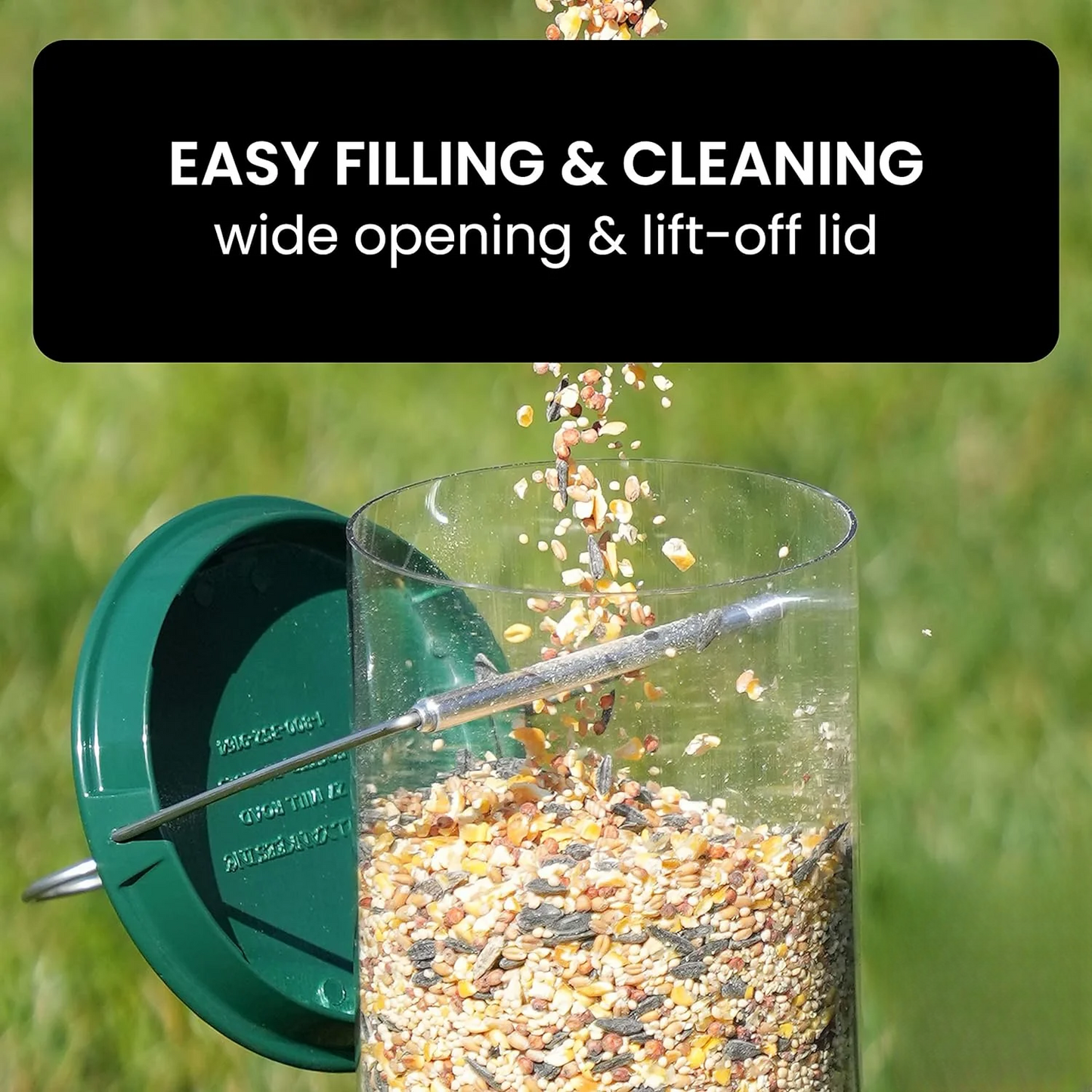 Squirrel Proof Bird Feeder with Spin Tray