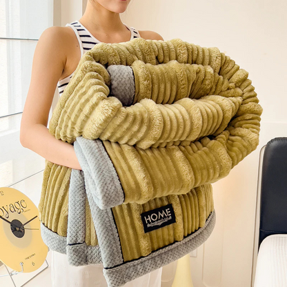Cozy Soft Fleece Throw Blanket for Bed Sofa