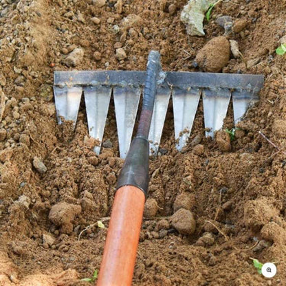 Heavy Duty Metal Garden Rake for Yard Work