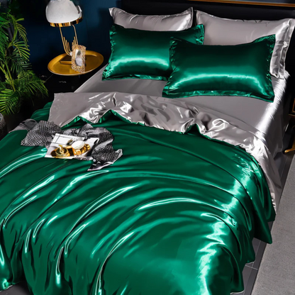 Plush Silk Duvet Cover Set