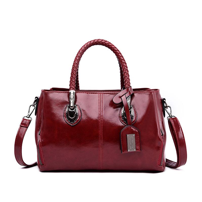 Classic Ladies Genuine Leather Tote Bag - Halri