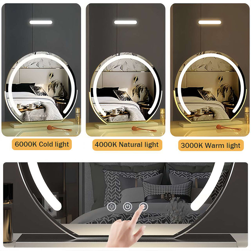 Bright LED Vanity Mirror with Touch Control & Rotation