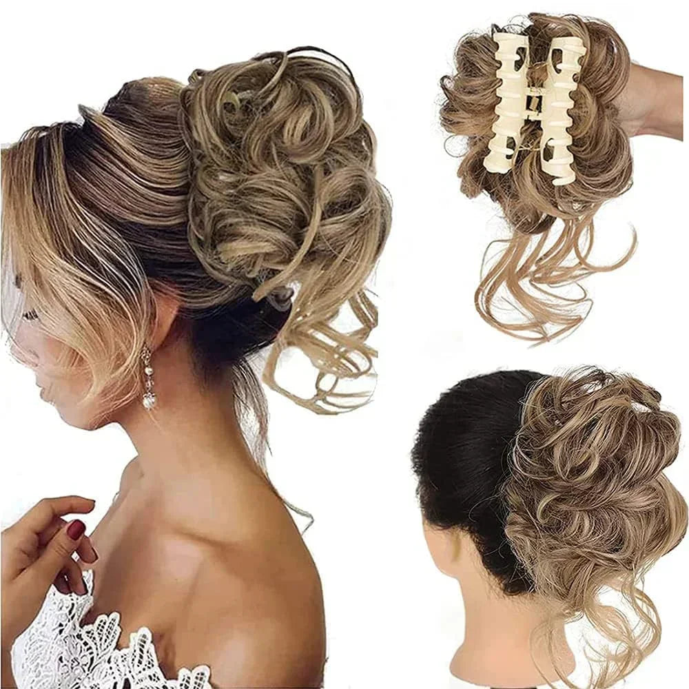 Halri | Easy Clip-in Bun for Curly Hair with Full Volume