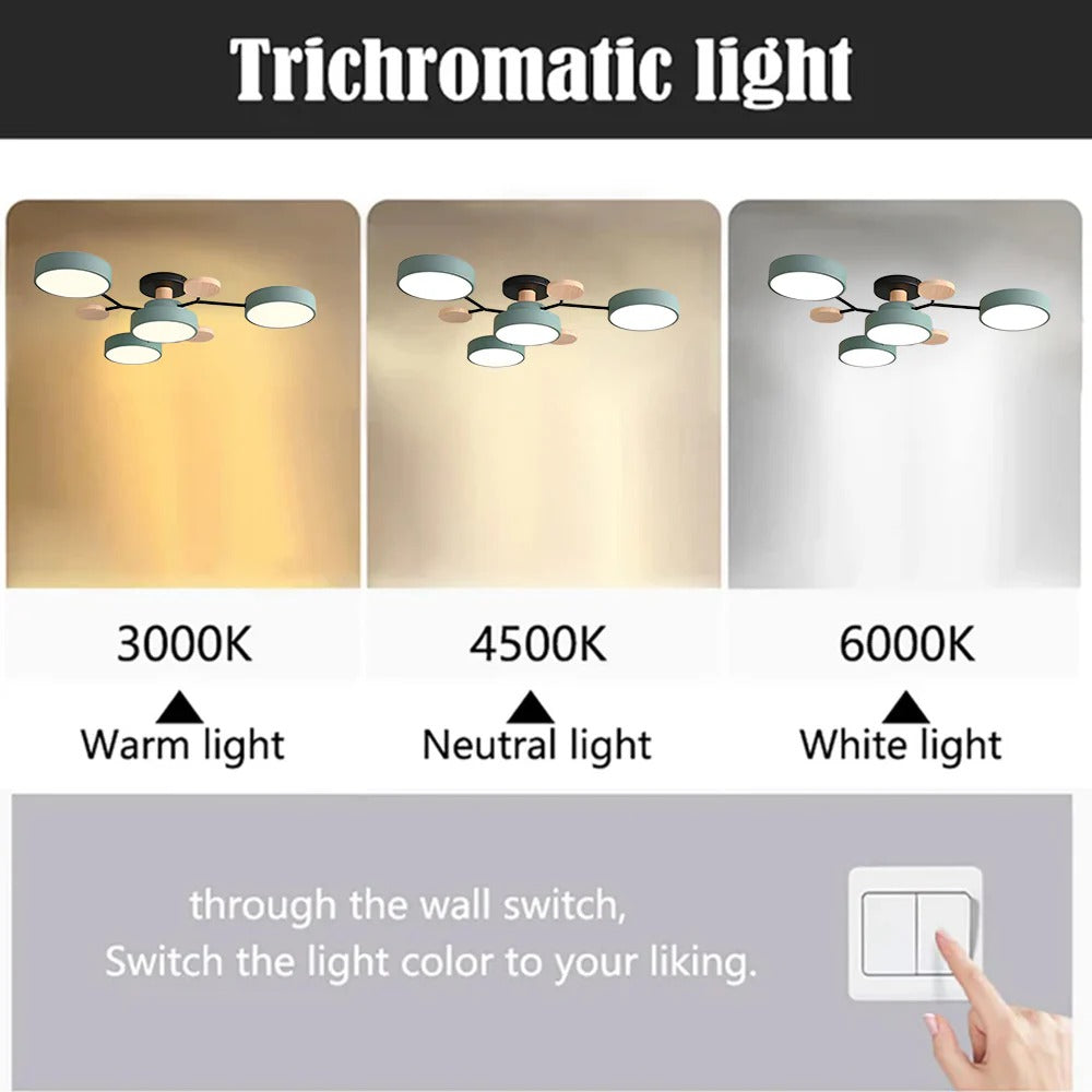 Stylish LED Ceiling Light Fixtures Bright White