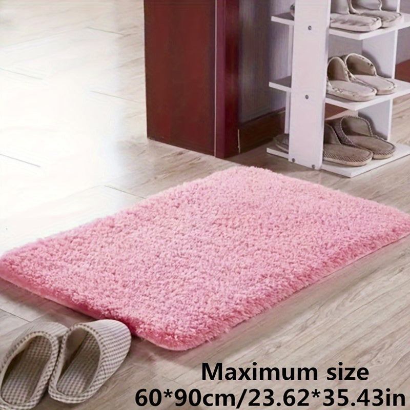 Plush Bathroom Mat - Soft Absorbent Non-Slip Bath Rug