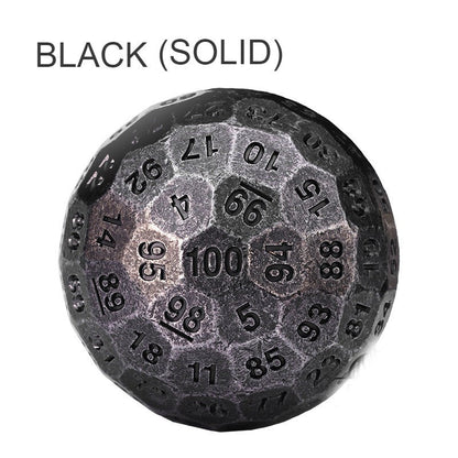 Unique 100 Side Metal Dice for Party Games