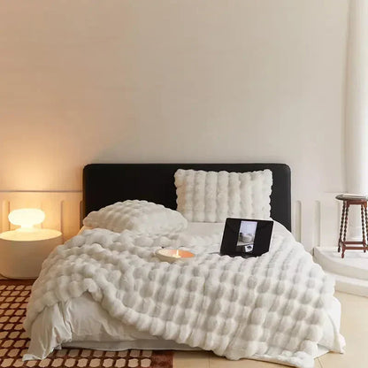 Cozy Fleece Reversible Throw Blanket - Halri