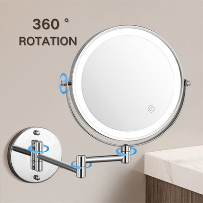 Rechargeable LED Lighted Wall Mount Mirror