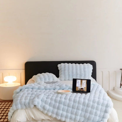 Cozy Fleece Reversible Throw Blanket