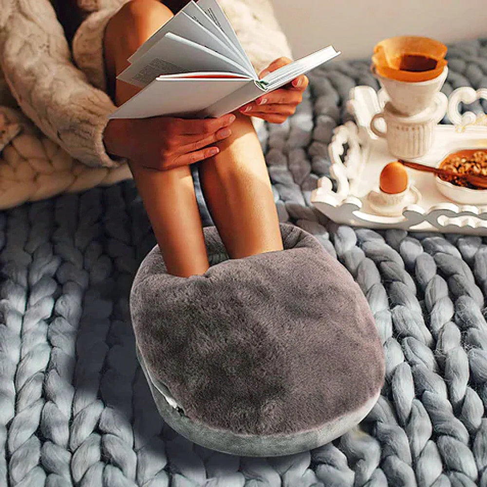 Cozy Electric Foot Warmer with Soft Plush Cover - Halri