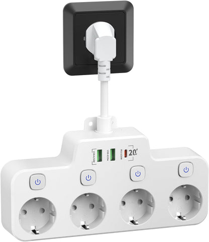 Compact USB Charging Station With Individual Switches - Halri