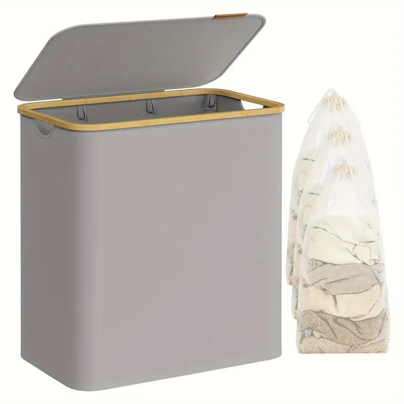 Collapsible Large Laundry Sorter with 2 Sections