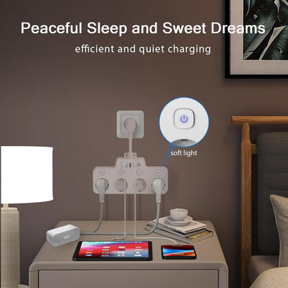 Compact USB Charging Station With Individual Switches