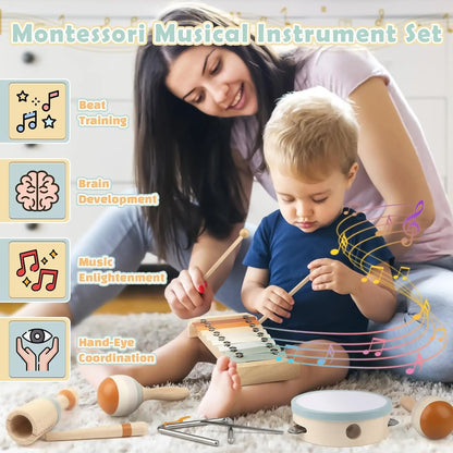 Kid-Friendly Wood Musical Instrument Kit for Kids
