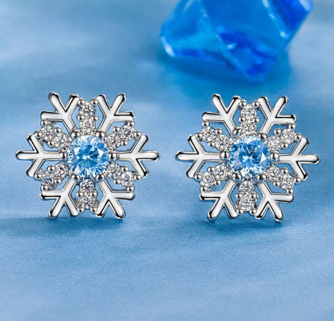 Sparkling Ice Drop Crystal Earrings - Halri
