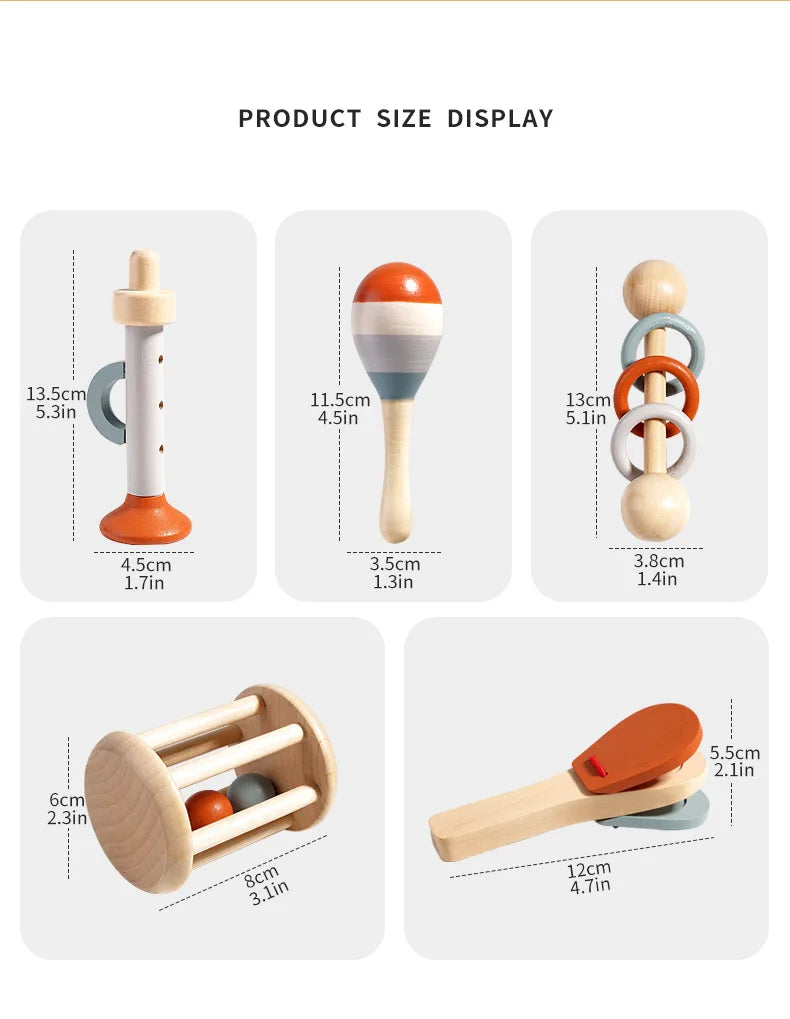 Kid-Friendly Wood Musical Instrument Kit for Kids
