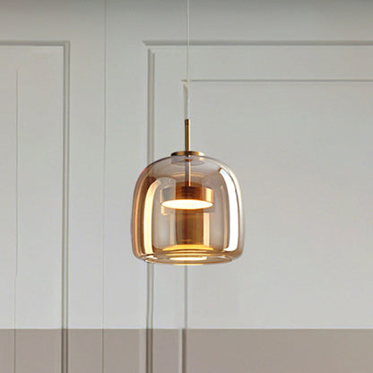 Classic Hanging Warm Glass Pendant Light