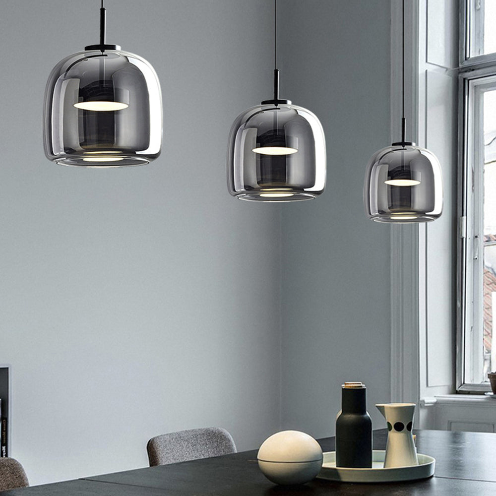 Classic Hanging Warm Glass Pendant Light